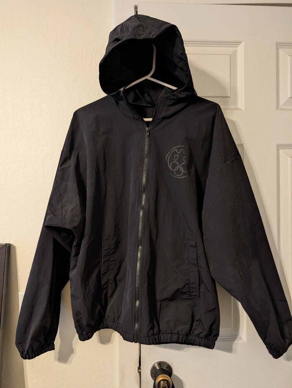 Yeezy Black Hooded Windbreaker Jacket